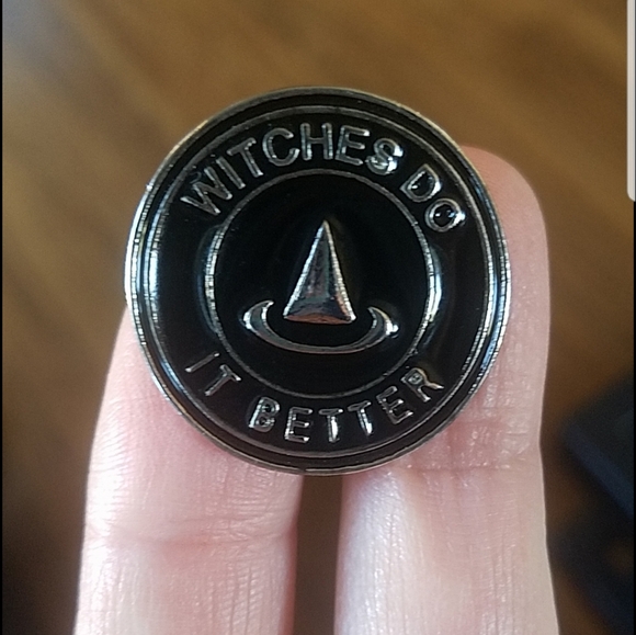 *2 for $13* Witches Do It Better Round Enamel Pin - Picture 5 of 6
